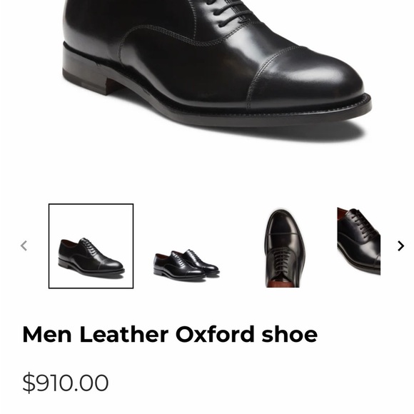 Men’s Fratelli Rossetti Black Leather Oxford Shoe US11
